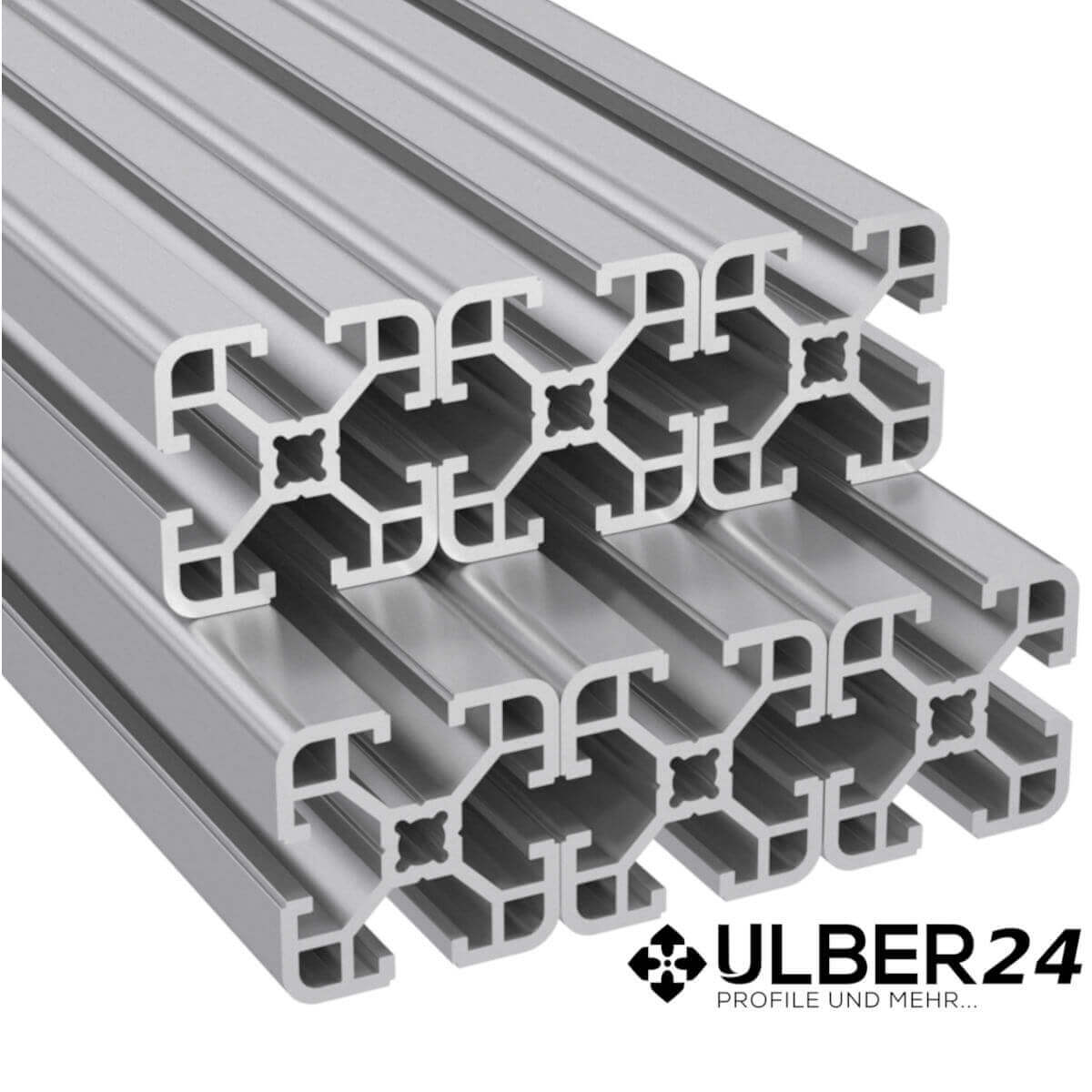 Aluprofil Aluprofile 40x40 Nut 8 Typ I Aluminiumprofil