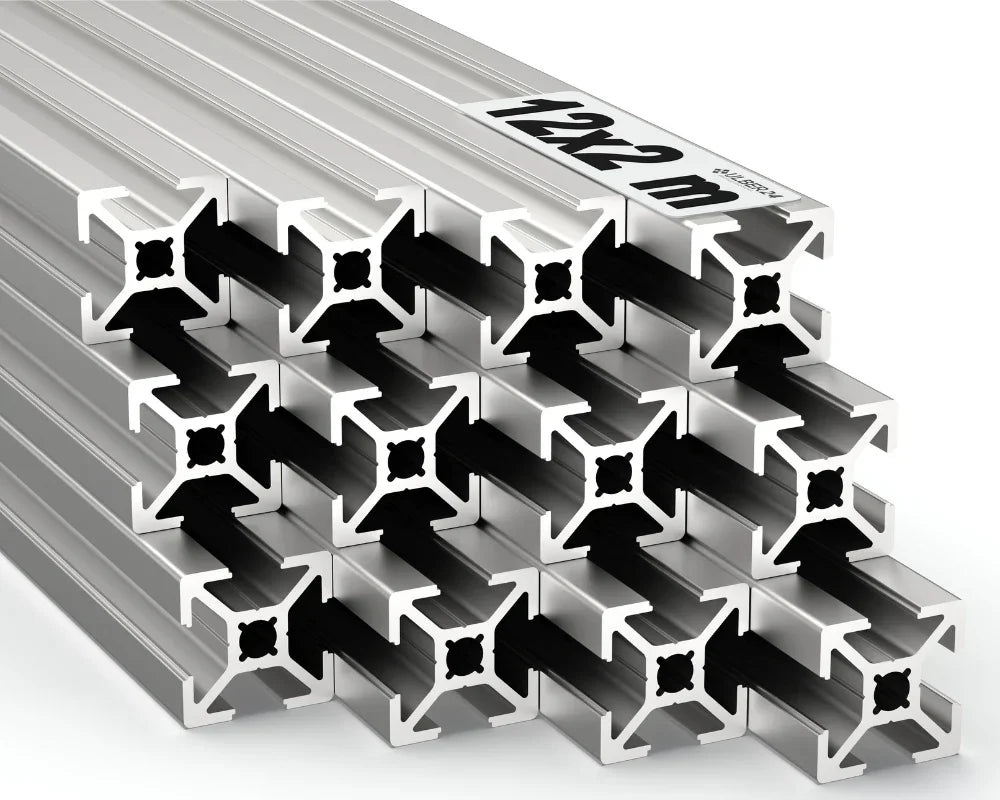 Alu Profil Aluprofile 20x20 Nut 6 Typ B 12x2 Meter Aluminiumprofile Nutprofile