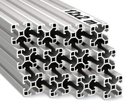 Aluprofile 4040 Typ B Nut 8,12 x 2 meter Nutprofile Systemprofile für Konstruktionen