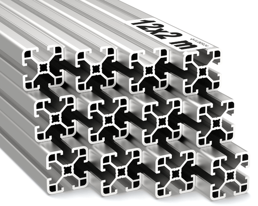 12x2 Meter Aluprofile 4040 Typ B Nut 8, Nutprofile Systemprofile für Konstruktionen