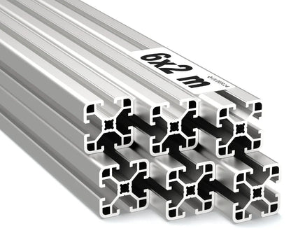 Aluprofile 12 Meter in 6 mal 2 Metern 40x40, Aluminiumprofil für stabile konstruktionen, Nutprofile für Montagen 4040 Typ I