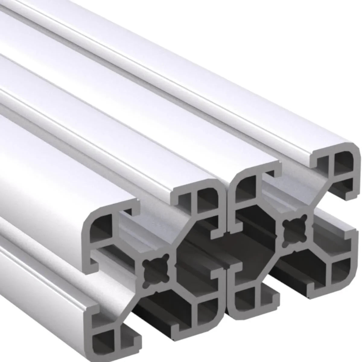 2 Stück Aluminiumprofile 40x40 des Typs I zu je 2 Meter länge